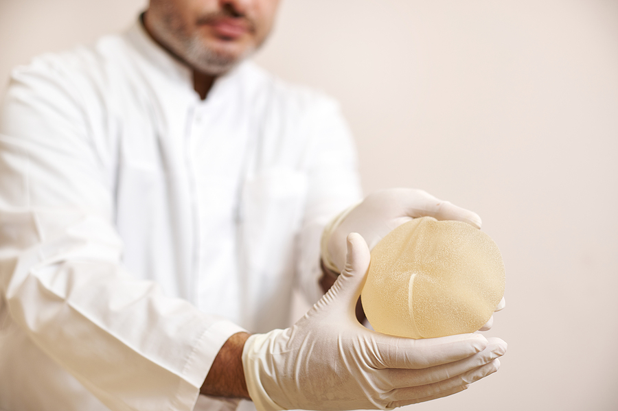 Breast surgeon in Mount Waverley showing a breast implant